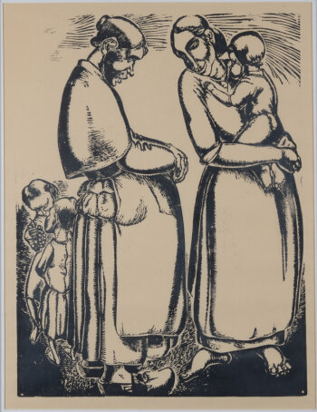 Jan-Frans Cantré Volksvrouwen woodcut 1924