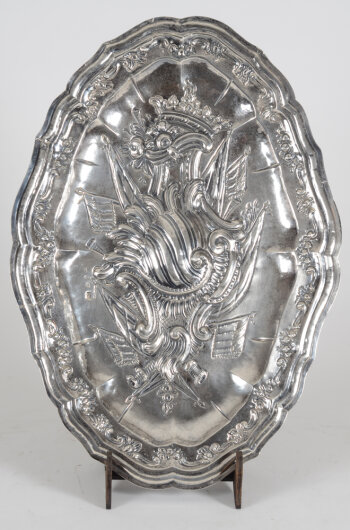 A large silver wall hanging, Spain, with marks for Antonio Santa Cruz from Cordoba