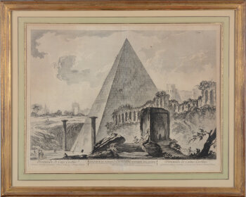 Jean Barbault (after) 4 original 18th century engravings depicting monuments in Rome