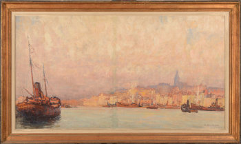 Raoul Léon Brygoo the harbour of Boulogne-sur-mer