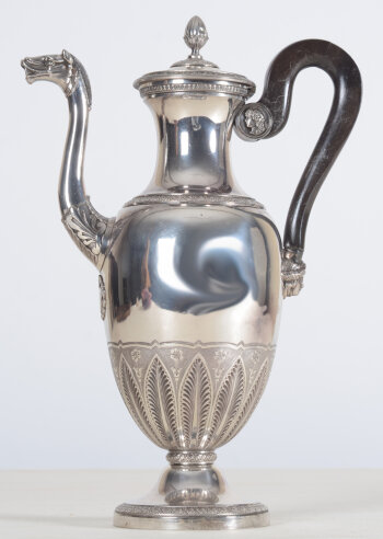 J.E. Coffinet Horse's head Coffeepot Charles X