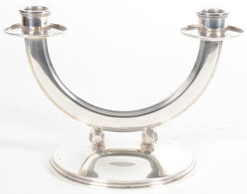 Delheid Frères a silver modernist candlestick 1930s