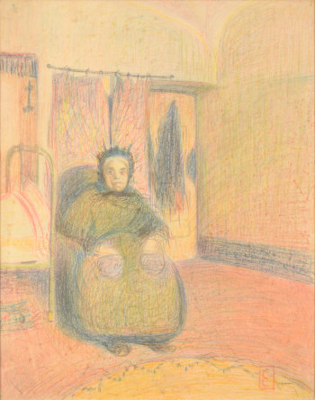 Cecile Cauterman portrait of a sitting woman