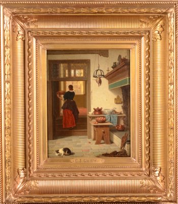 Charles Joseph Grips kitchen interior 1866
