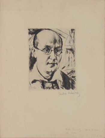 André Székely of Doba Portrait of a writer Drypoint 1927