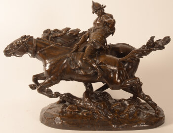 Ernest Dagonet A Gallic warrior attacking a Roman horseman