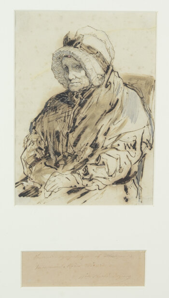 Charles Degroux Portrait of an elderly lady