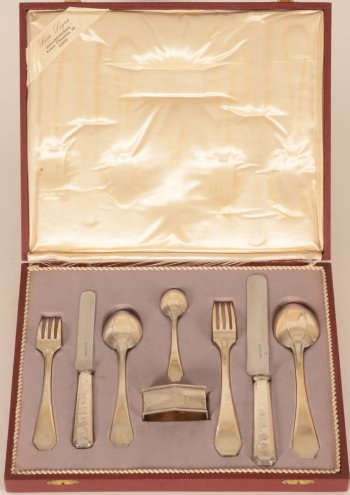Delheid Freres silver art deco cutlery set