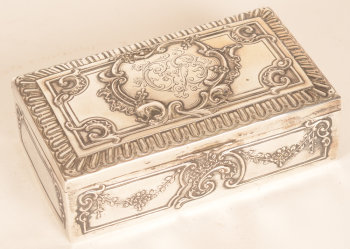 Delheid Freres silver jewelry casket