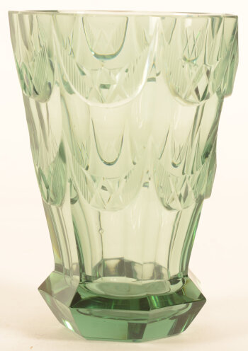 Demeuldre-Coché art deco glass cut vase