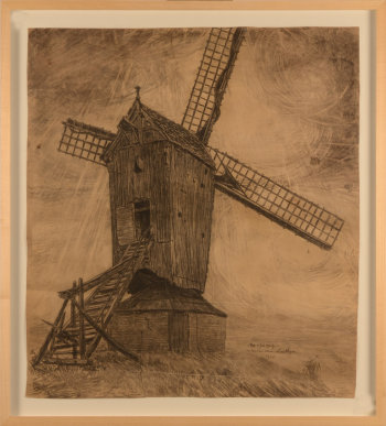 Alfons Dessenis windmill in Latem 1920