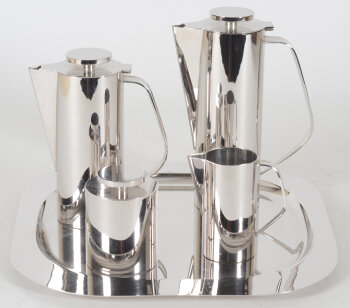 Delheid Frères SA (Brussels), a complete Rhodargo 'Climax' coffee and tea service, end of the 1970's