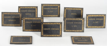 Garantie d'Epoque display cards