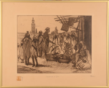 Jehan Frison Marrakesh etching