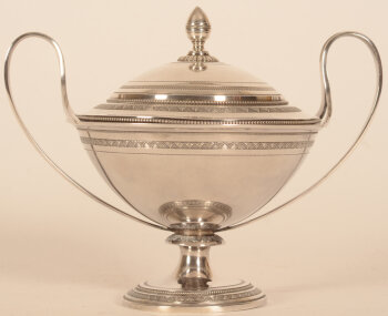 A silver Charles X sugar bowl made in Gent