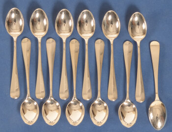 Gerritsen en Van Kempen set of 12 silver mokka spoons Hollands Glad
