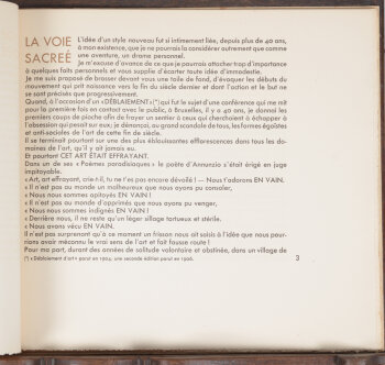 Henry Van de Velde, book La Voie Sacrée, 1933