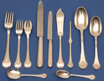 Henin et Co Paris silver art deco cutlery set