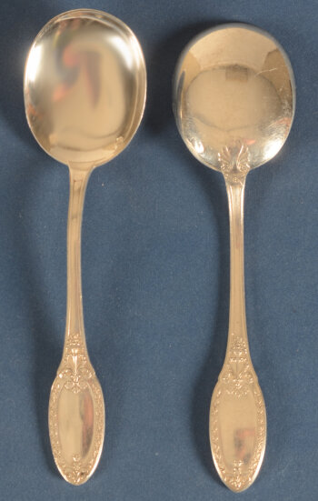 Roussel Fils et Cie a set of 12 silver ice cream spoons