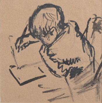 Maurice Dupuis Study of his son, painting