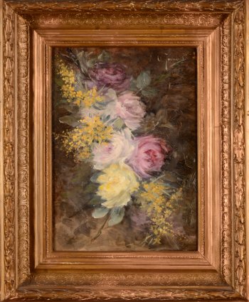 Clemence Jonnaert  pair of flower paintings
