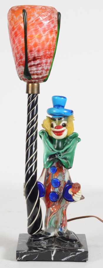 an amusing Murano Clown lamp