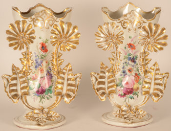 A massive pair of Louis-Philippe porcelain vases