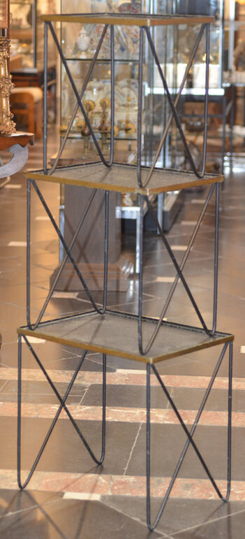 Set of metal nesting tables mid-century