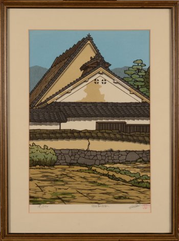 Katsuyuki Nishijima woodcut temple