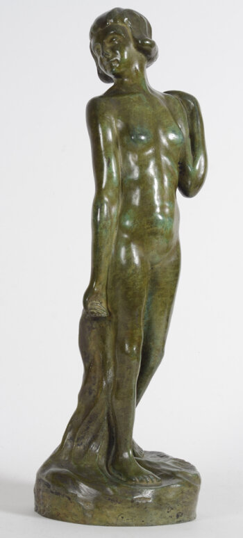 Prosper Haeck standing nude patinated bronze