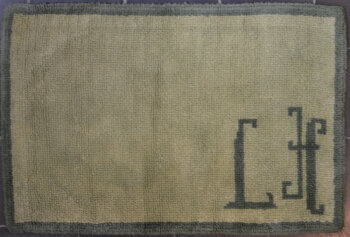 A rare green art deco floor carpet