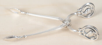 Georg Jensen sterling silver 'Blossom' sugar tongs