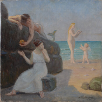 Léon Gérard Crepy mythological scene oil on canvas