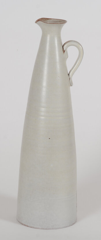 Joost Maréchal a large white glazed slender jug, 1950's