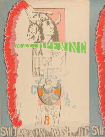 Larry Rivers lithograph Opening Smithsonian 1968