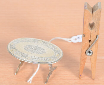 A Dutch silver miniature oval table