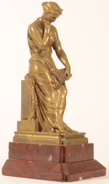Alexandre Schoenewerk Pandore a bronze sculpture