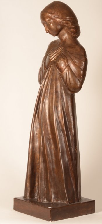 Unknown sculptor girl with gown