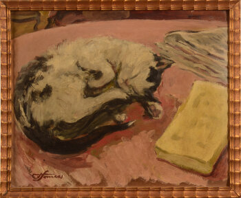 Francine Somers sleeping cat painting