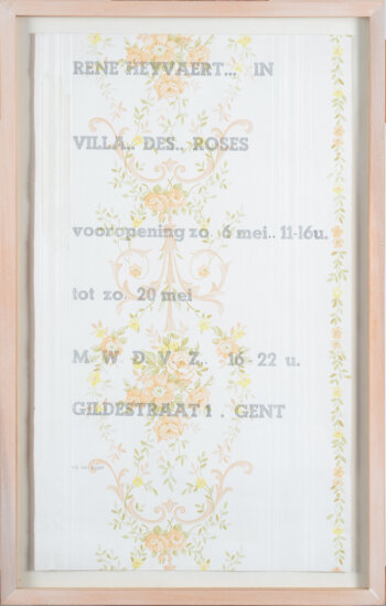 René Heyvaert rare wallpaper poster for the Villa des Roses exhibition