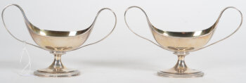A pair of empire or regency solid silver salts Ghent, 1814-1831