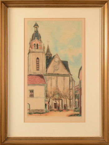 Maurice Utrillo (after) colour etching