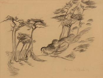 Arie Van de Giessen trees in the wind 1947