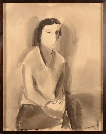 War Van Overstraten sitting woman 1931