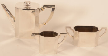 silver Viennese art deco coffee set