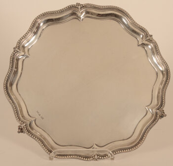 Walker and Hall sterling silver salver