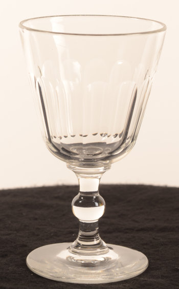 19th century drinking glass stem with sphere
