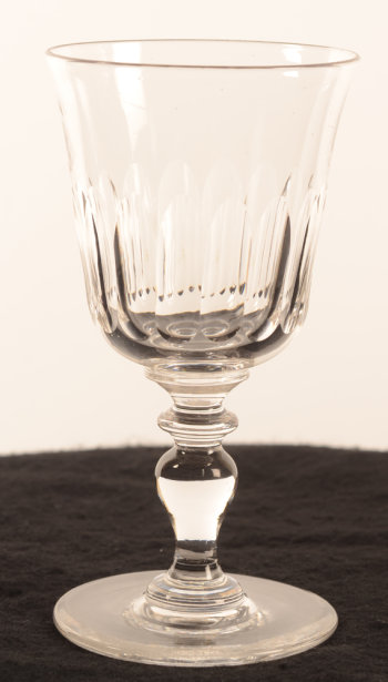 19th century drinking glass baluster stem 162 mm