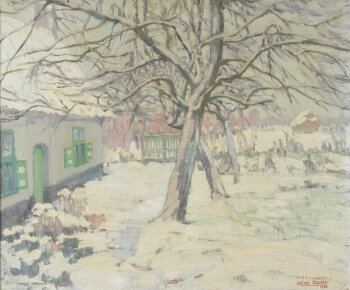 Octave Soudan Atelier in winter 1925