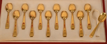 Philippe Wolfers silver gilt Gioconda spoons